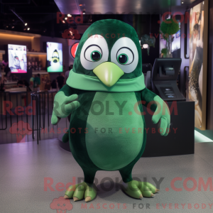 Grøn Penguin maskot kostume...