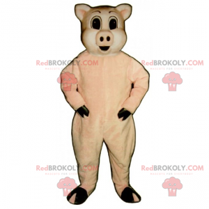 Mascotte de cochon espiègle - Redbrokoly.com