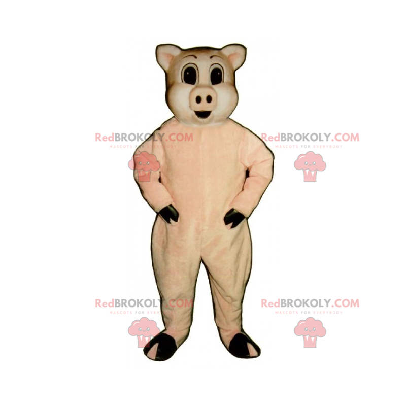 Mascote porco brincalhão - Redbrokoly.com