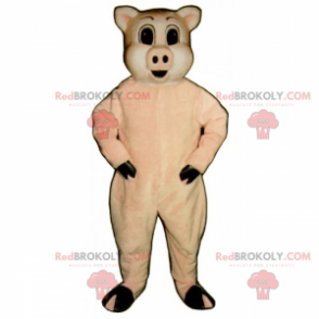 Mascotte de cochon espiègle - Redbrokoly.com