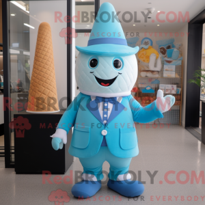 Blue Ice Cream Cone mask...