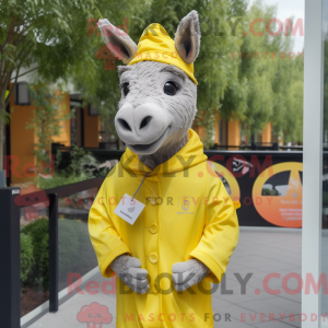 Citrongul æsel maskot...