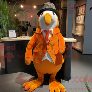 Oransje Penguin maskot...