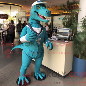 Blauwgroen Allosaurus...