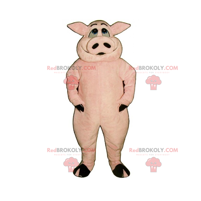 Leende gris maskot - Redbrokoly.com