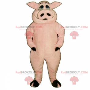 Smiling pig mascot - Redbrokoly.com