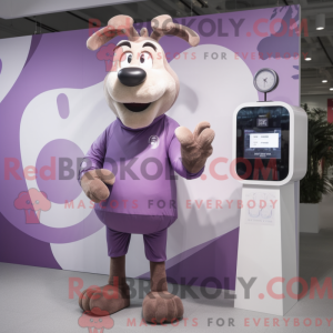 Lavendel rensdyr maskot...