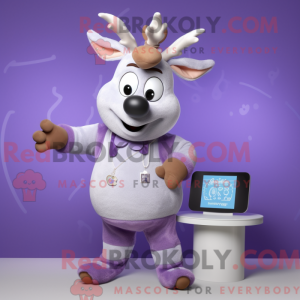 Lavendel reinsdyr maskot...