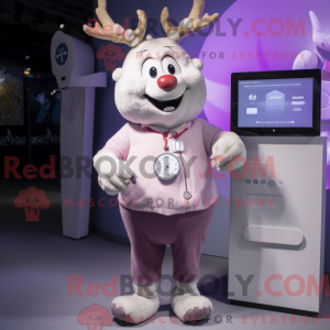 Lavendel reinsdyr maskot...