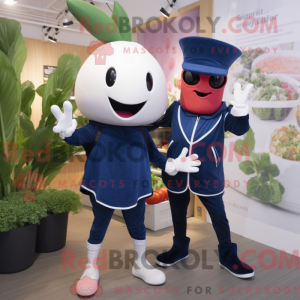 Granatowe reddik maskot...