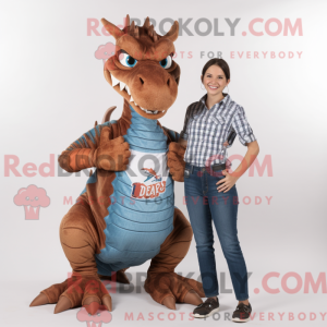 Rust Dragon mascottekostuum...