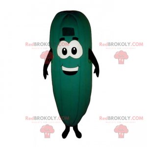 Mascota de pepino con cara sonriente - Redbrokoly.com