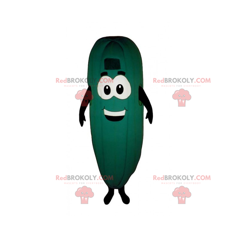 Cucumber mascot with smiling face - Redbrokoly.com