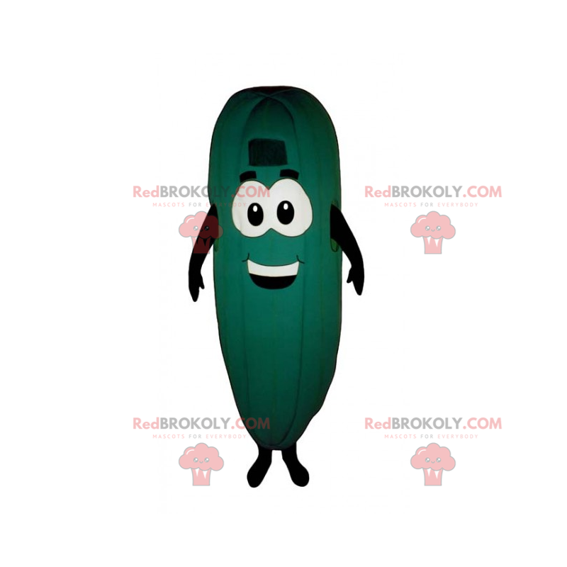 Mascote pepino com cara sorridente - Redbrokoly.com