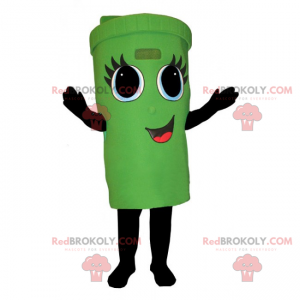 Mascotte de conteneur avec visage souriant - Redbrokoly.com