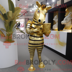 Máscara de zebra dourada...
