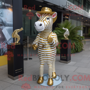 Máscara de zebra dourada...