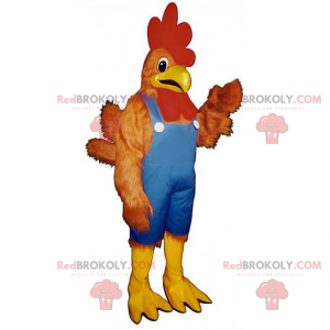 Rooster mascot overalls - Redbrokoly.com