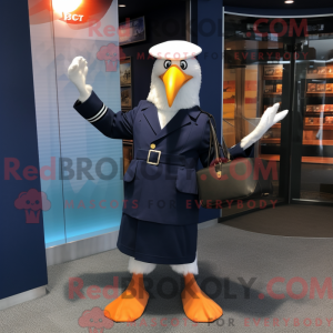 Navy Gull maskotdraktfigur...