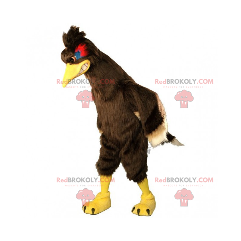Mascotte gallo marrone con cresta - Redbrokoly.com
