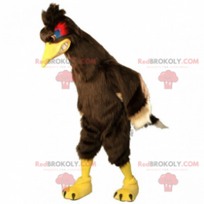 Mascotte de coq marron avec crête - Redbrokoly.com