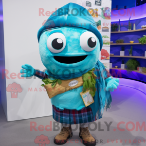 Disfraz de mascota de Cyan...