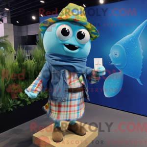 Postava maskota Cyan Fish...