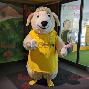 Citroengeel Suffolk Sheep...