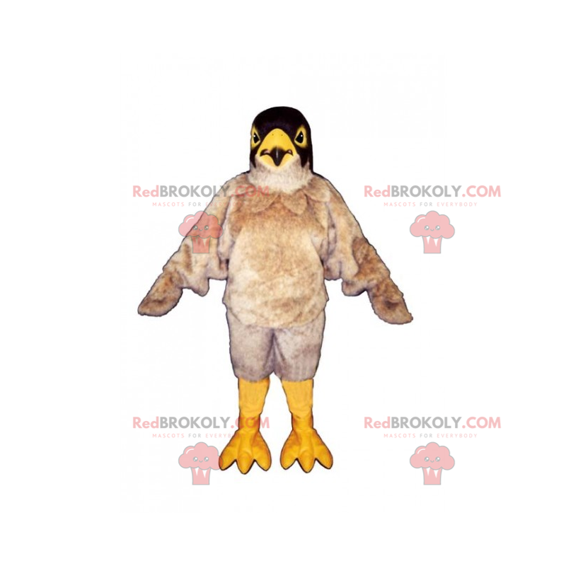 Beige crow mascot - Redbrokoly.com