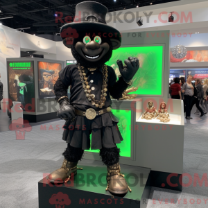 Sort Leprechaun maskot...