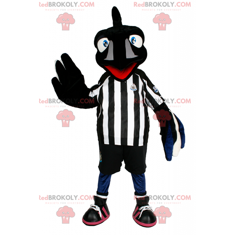 Mascotte del corvo in marcia da calcio - Redbrokoly.com