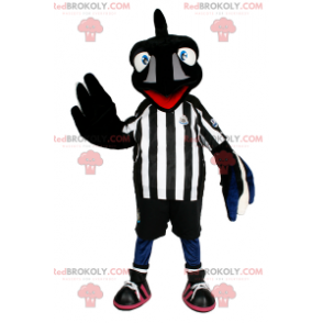 Mascotte de corbeau en tenue de soccer - Redbrokoly.com