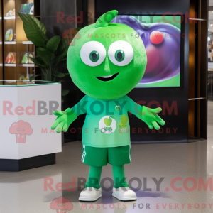 Zielony plomme maskot...