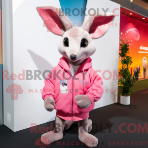 Pink Kangaroo mascot...