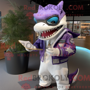 Lavendel Megalodon maskot...