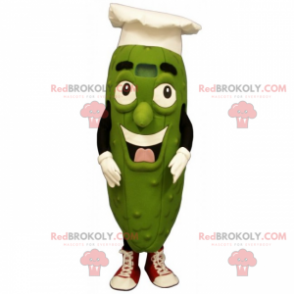 Mascotte de cornichon avec toque de chef - Redbrokoly.com