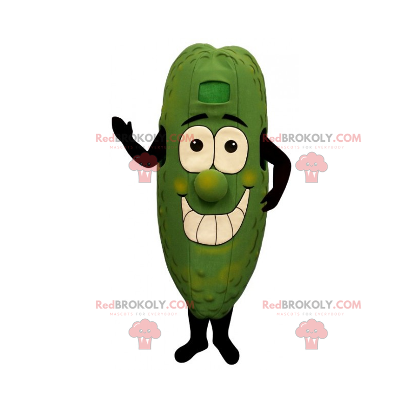 Mascotte de cornichon souriant - Redbrokoly.com