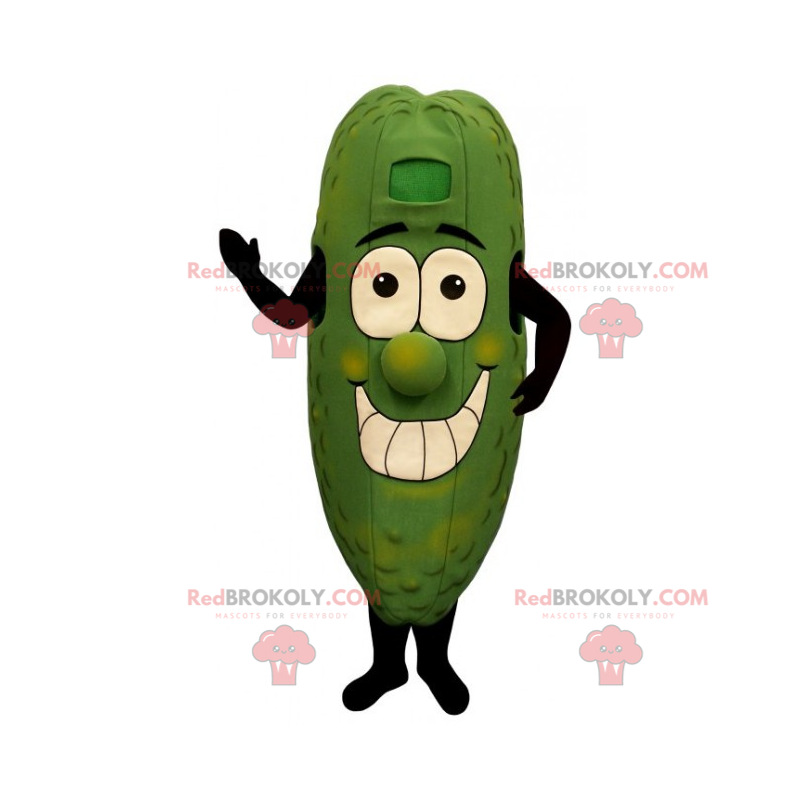 Smiling pickle mascot - Redbrokoly.com