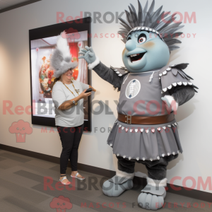 Grå Chief maskot kostume...