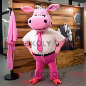Pink Bull-mascottekostuum...