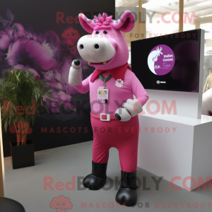 Pink Bull mascot costume...