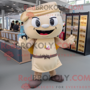 Beige Dim Sum maskot...