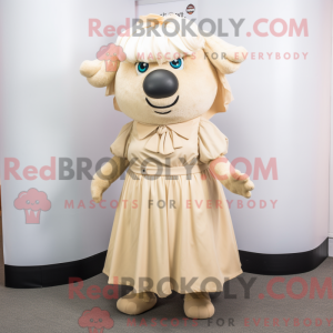 Figura de máscara Beige...