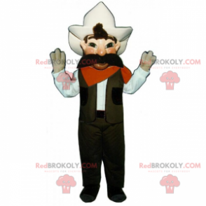 Overskæg cowboy maskot - Redbrokoly.com