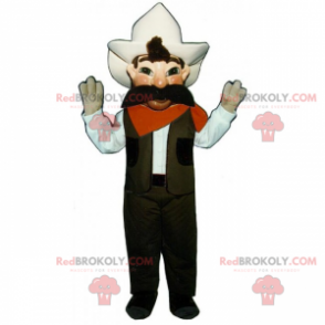 Schnurrbart Cowboy Maskottchen - Redbrokoly.com