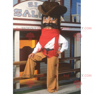Cowboy maskot med stor hat - Redbrokoly.com