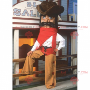 Cowboy maskot med stor hat - Redbrokoly.com
