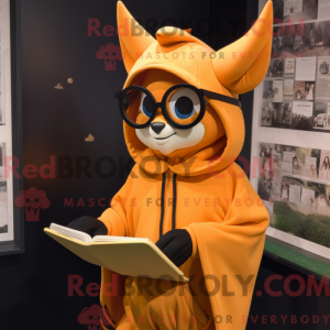 Oranje Bat mascottekostuum...