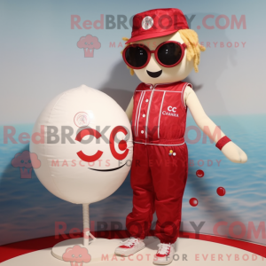 Red Champagne mascot...