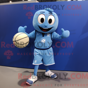 Blue Handball Ball mascot...